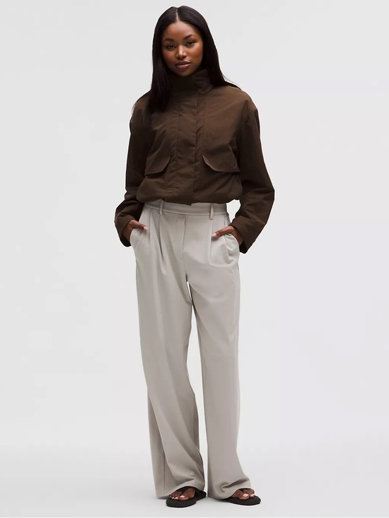 lululemon athletica Pants - Lululemon Daydrift HR Wide-Leg Trouser Short Downtown Tan L NWT